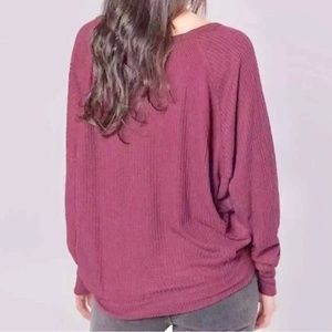 Free People Santa Clara Thermal size Medium in Wine